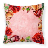 Caroline'S Treasures Ck1700Pw1818 Roses Fabric Decorative Pillow Patio-Furniture-Pillows, Multicolor