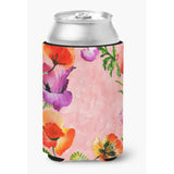 Caroline'S Treasures Ck1701Cc Poppy Flowers Can Or Bottle Hugger Cold-Beverage-Koozies, Multicolor