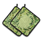Caroline'S Treasures Ck1702Pthd Olives Pair Of Pot Holders Potholders, Multicolor