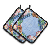 Caroline'S Treasures Ck1704Pthd Feathers Pair Of Pot Holders Potholders, Multicolor