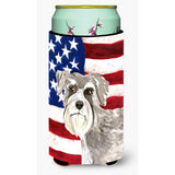 Caroline'S Treasures Ck1718Tbc Patriotic Usa Schnauzer #1 Tall Boy Hugger Cold-Beverage-Koozies, Multicolor