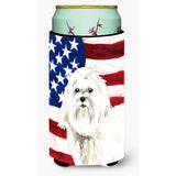 Caroline'S Treasures Ck1723Tbc Patriotic Usa Maltese Tall Boy Hugger Cold-Beverage-Koozies, Multicolor