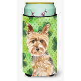 Caroline'S Treasures Ck1780Tbc Shamrocks Yorkie Yorkshire Terrier Tall Boy Hugger Cold-Beverage-Koozies, Multicolor