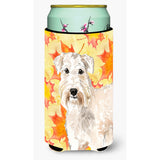 Caroline'S Treasures Ck1820Tbc Fall Leaves Wheaten Terrier Tall Boy Hugger Cold-Beverage-Koozies, Multicolor