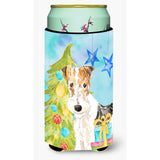 Caroline'S Treasures Ck1855Tbc Christmas Tree Fox Terrier Tall Boy Hugger Cold-Beverage-Koozies, Multicolor