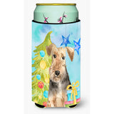 Caroline'S Treasures Ck1858Tbc Christmas Tree Welsh Terrier Tall Boy Hugger Cold-Beverage-Koozies, Multicolor