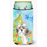 Caroline'S Treasures Ck1862Tbc Christmas Tree Shih Tzu Puppy Tall Boy Hugger Cold-Beverage-Koozies, Multicolor