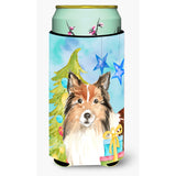 Caroline'S Treasures Ck1864Tbc Christmas Tree Sheltie Tall Boy Hugger Cold-Beverage-Koozies, Multicolor