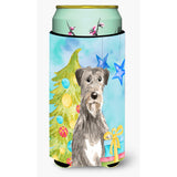 Caroline'S Treasures Ck1876Tbc Christmas Tree Irish Wolfhound Tall Boy Hugger Cold-Beverage-Koozies, Multicolor