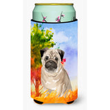 Caroline'S Treasures Ck1934Tbc Fall Fawn Pug Tall Boy Insulator Hugger Cold-Beverage-Koozies, Multicolor