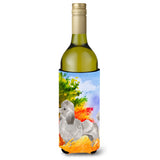 Caroline'S Treasures Ck1940Literk Fall Silver Poodle Wine Bottle Hugger Cold-Beverage-Koozies, 750 Ml, Multicolor