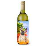 Caroline'S Treasures Ck1943Literk Fall Fawn French Bulldog Wine Bottle Hugger Cold-Beverage-Koozies, 750 Ml, Multicolor