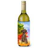 Caroline'S Treasures Fall Chocolate Labrador Retriever Wine Bottle Hugger Cold-Beverage-Koozies, 750 Ml, Multicolor