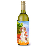 Caroline'S Treasures Ck1954Literk Fall Brittany Spaniel Wine Bottle Hugger Cold-Beverage-Koozies, 750 Ml, Multicolor