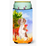 Caroline'S Treasures Ck1954Tbc Fall Brittany Spaniel Tall Boy Hugger Cold-Beverage-Koozies, Multicolor