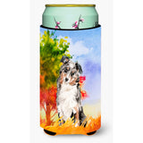 Caroline'S Treasures Ck1960Tbc Fall Australian Shepherd Tall Boy Hugger Cold-Beverage-Koozies, Multicolor