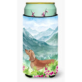 Caroline'S Treasures Ck1967Tbc Mountian Flowers Red Dachshund Tall Boy Hugger Cold-Beverage-Koozies, Multicolor