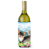 Caroline'S Treasures Ck1972Literk Mountian Flowers Chihuahua Wine Bottle Hugger Cold-Beverage-Koozies, 750 Ml, Multicolor