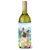 Caroline'S Treasures Mountain Flowers Fawn French Bulldog Wine Bottle Hugger Cold-Beverage-Koozies, 750 Ml, Multicolor