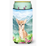 Caroline'S Treasures Ck1983Tbc Mountian Flowers Chihuahua Tall Boy Hugger Cold-Beverage-Koozies, Multicolor