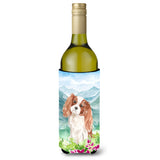 Caroline'S Treasures Mountain Flowers Blenheim Cavalier Spaniel Wine Bottle Hugger Cold-Beverage-Koozies, 750 Ml, Multicolor
