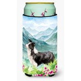 Caroline'S Treasures Ck1990Tbc Mountian Flowers Border Collie Tall Boy Hugger Cold-Beverage-Koozies, Multicolor