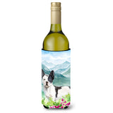 Caroline'S Treasures Ck1991Literk Mountian Flowers French Bulldog Wine Bottle Hugger Cold-Beverage-Koozies, 750 Ml, Multicolor