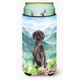 Caroline'S Treasures Ck1992Tbc Mountian Flowers Black Lab Tall Boy Hugger Cold-Beverage-Koozies, Multicolor