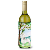 Caroline'S Treasures Ck1999Literk Under The Tree White Poodle Wine Bottle Hugger Cold-Beverage-Koozies, 750 Ml, Multicolor