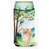 Caroline'S Treasures Ck2005Tbc Under The Tree Pomeranian Tall Boy Hugger Cold-Beverage-Koozies, Multicolor