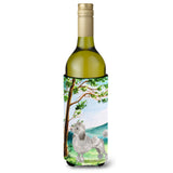 Caroline'S Treasures Ck2010Literk Under The Tree Silver Poodle Wine Bottle Hugger Cold-Beverage-Koozies, 750 Ml, Multicolor