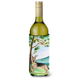 Caroline'S Treasures Ck2012Literk Under The Tree German Shepherd Wine Bottle Hugger Cold-Beverage-Koozies, 750 Ml, Multicolor,