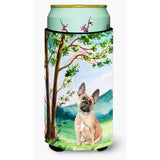 Caroline'S Treasures Ck2013Tbc Under The Tree Fawn French Bulldog Tall Boy Hugger Cold-Beverage-Koozies, Multicolor