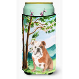 Caroline'S Treasures Ck2014Tbc Under The Tree English Bulldog Tall Boy Hugger Cold-Beverage-Koozies, Multicolor