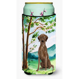 Caroline'S Treasures Ck2021Tbc Under The Tree Chocolate Labrador Tall Boy Hugger Cold-Beverage-Koozies, Multicolor