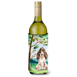 Caroline'S Treasures Tree Chocolate Parti Cocker Spaniel Wine Bottle Hugger Cold-Beverage-Koozies, 750 Ml, Multicolor