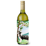 Caroline'S Treasures Ck2025Literk Under The Tree Border Collie Wine Bottle Hugger Cold-Beverage-Koozies, 750 Ml, Multicolor