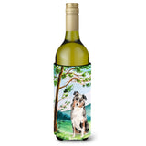 Caroline'S Treasures Tree Australian Shepherd Wine Bottle Hugger Cold-Beverage-Koozies, 750 Ml, Multicolor