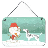 Caroline'S Treasures Snowman Dalmatian Christmas Wall Or Door Hanging Prints
