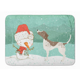 Caroline'S Treasures German Shorthair Snowman Christmas Machine Washable Memory Foam Mat, Multicolor