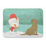 Caroline'S Treasures Chocolate Labrador Snowman Christmas Machine Washable Memory Foam Mat, Multicolor