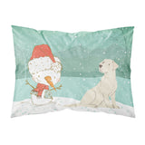 Caroline'S Treasures Snowman Yellow Labrador Christmas Fabric Standard Pillowcase