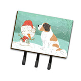 Caroline'S Treasures Saint Bernard Snowman Christmas Leash Or Key Holder Hooks, Multicolor