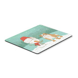 English Bulldog Snowman Christmas Mouse Pad, Hot Pad Or Trivet