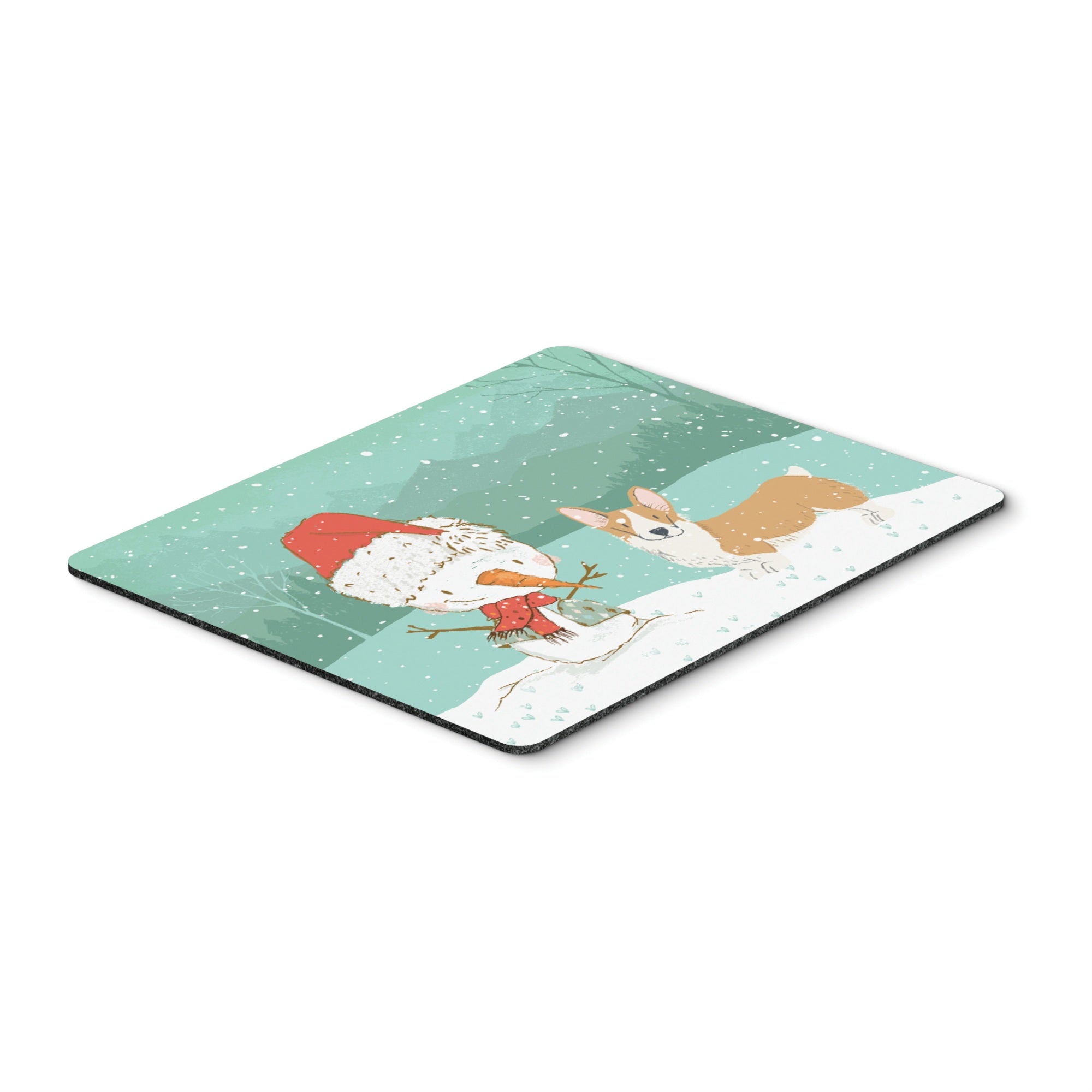 Pembroke Corgi Snowman Christmas Mouse Pad, Hot Pad Or Trivet