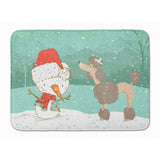 Caroline'S Treasures Chocolate Poodle Snowman Christmas Machine Washable Memory Foam Mat, Multicolor