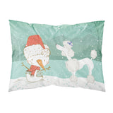 Caroline'S Treasures Snowman White Poodle Christmas Fabric Standard Pillowcase