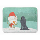 Caroline'S Treasures Black Spaniel Snowman Christmas Machine Washable Memory Foam Mat, Multicolor