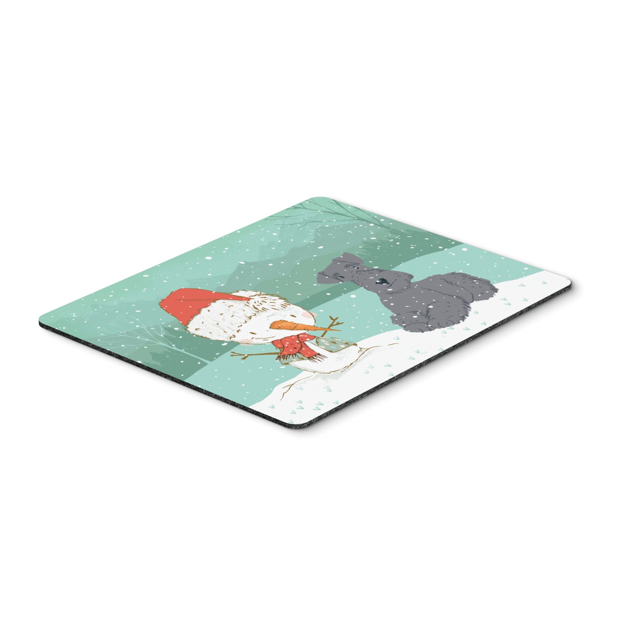 Lakeland Terrier Snowman Christmas Mouse Pad, Hot Pad Or Trivet