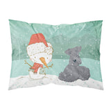 Caroline'S Treasures Lakeland Terrier Snowman Christmas Fabric Standard Pillowcase, Multicolor